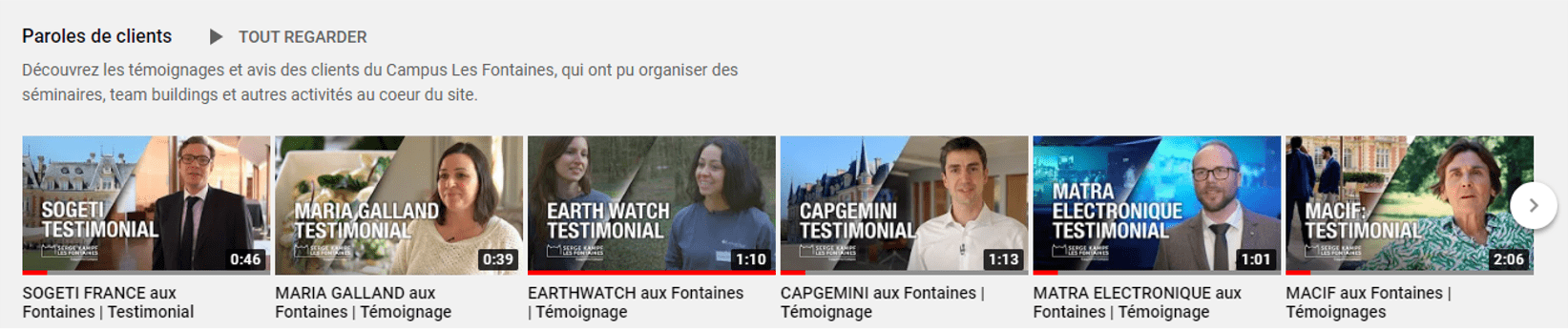 Témoignages